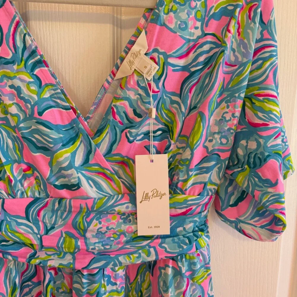 Lilly Pulitzer Parigi Skort Romper Small NWT Pelican Pink - Off the Scales - Picture 4 of 10
